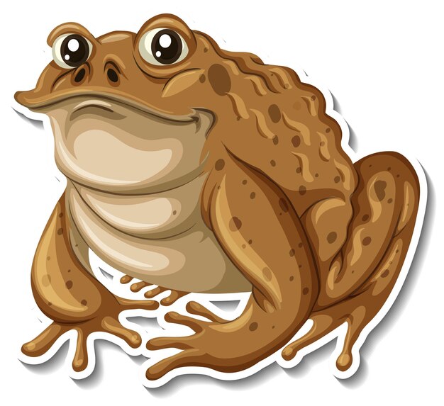 Pegatina de dibujos animados de animales sapo