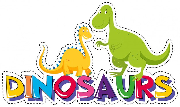 Vector gratuito pegatina para los dinosaurios.