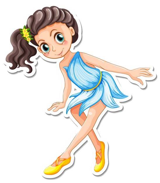 Pegatina personaje de dibujos animados angelito