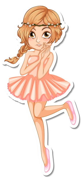 Pegatina personaje de dibujos animados angelito