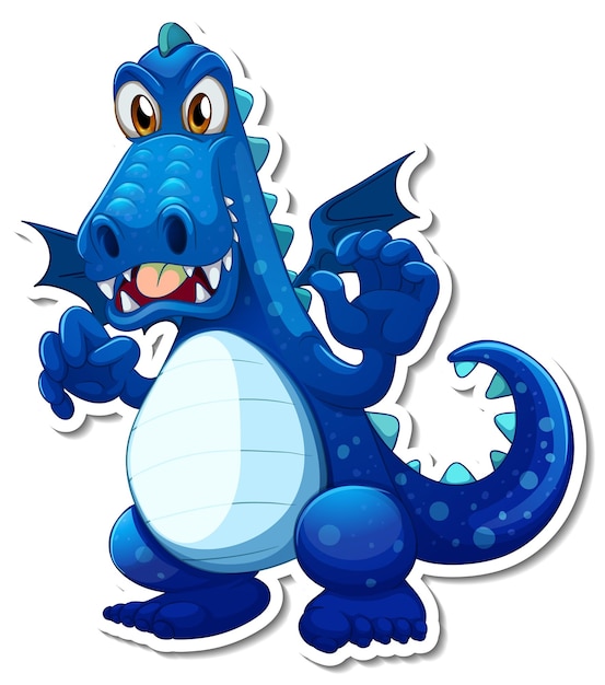Pegatina Personaje de dibujos animados Blue Dragon