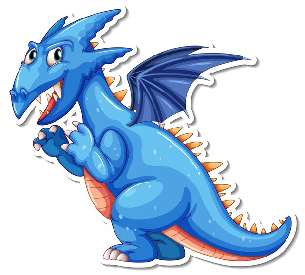Pegatina Personaje de dibujos animados Fantasy Dragon