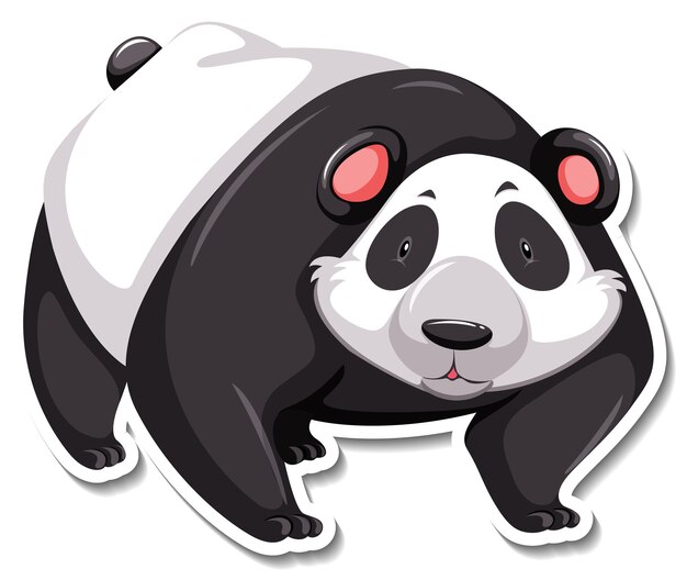 Pegatina personaje de dibujos animados del oso panda
