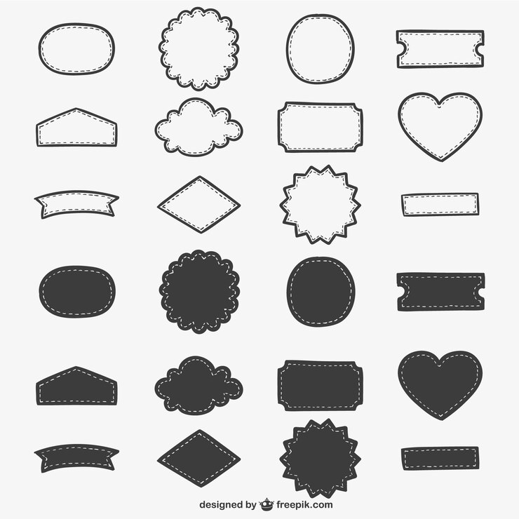 Vector gratuito pegatinas caligráficas