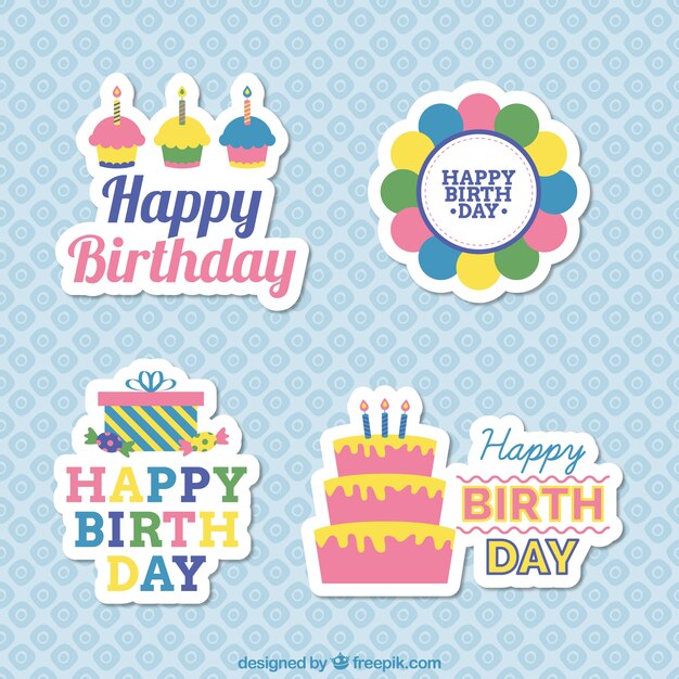 Pegatinas de cumpleaños