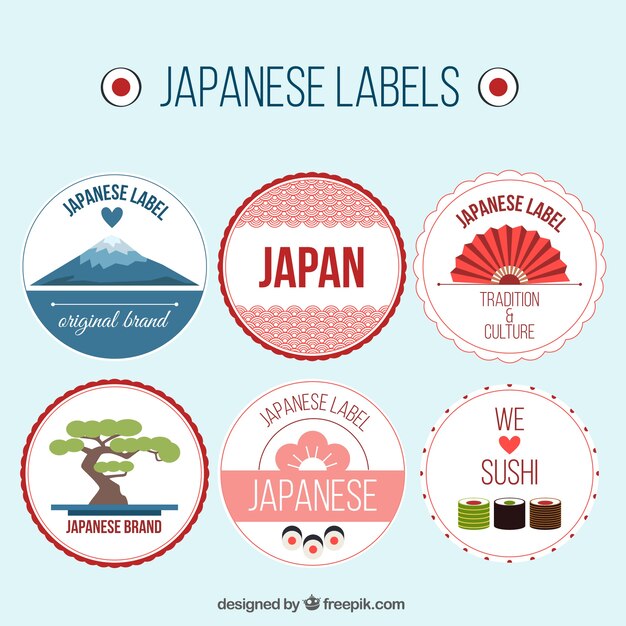Pegatinas decorativas de japón