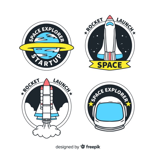Pegatinas del elementos del espacio