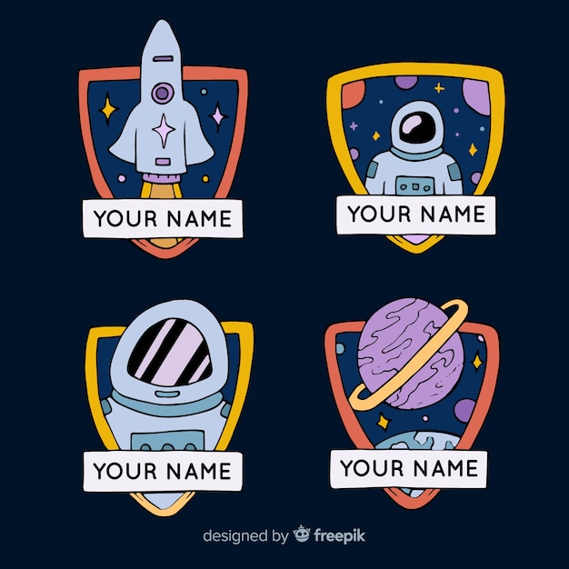 Pegatinas del elementos del espacio