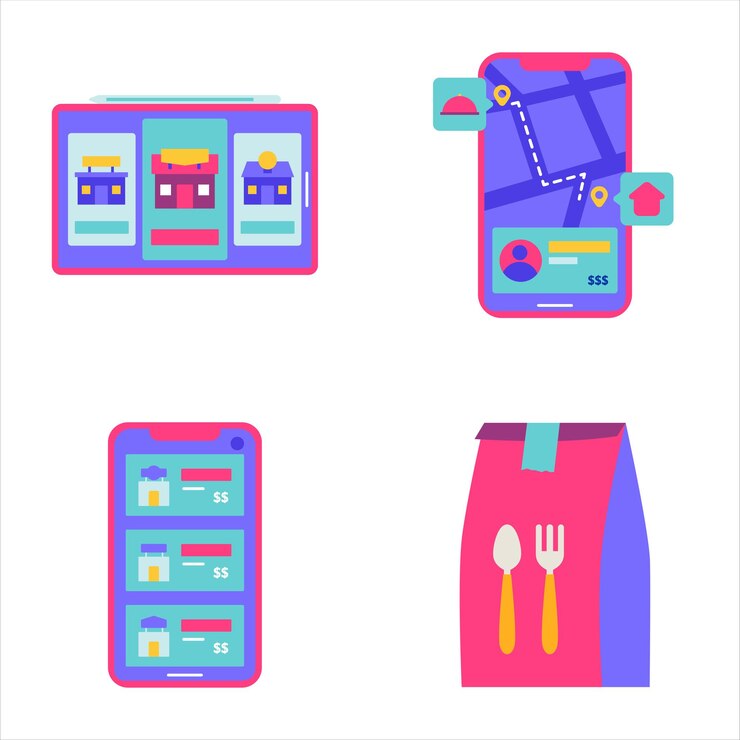 Pegatinas de entrega de alimentos en línea, parte 1