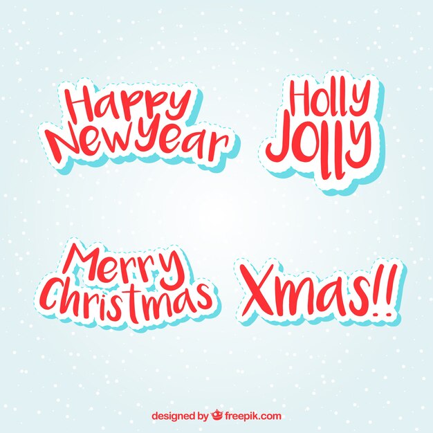 Pegatinas de felicitación de navidad
