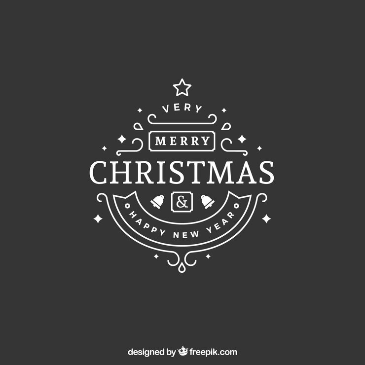 Vector gratuito pegatinas de feliz navidad decorativa