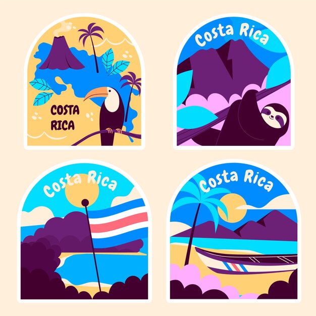 Pegatinas ingenuas de costa rica