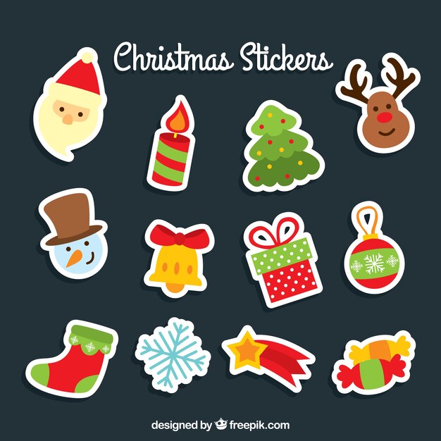 Pegatinas lindas de navidad