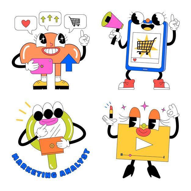 Pegatinas de marketing ácido