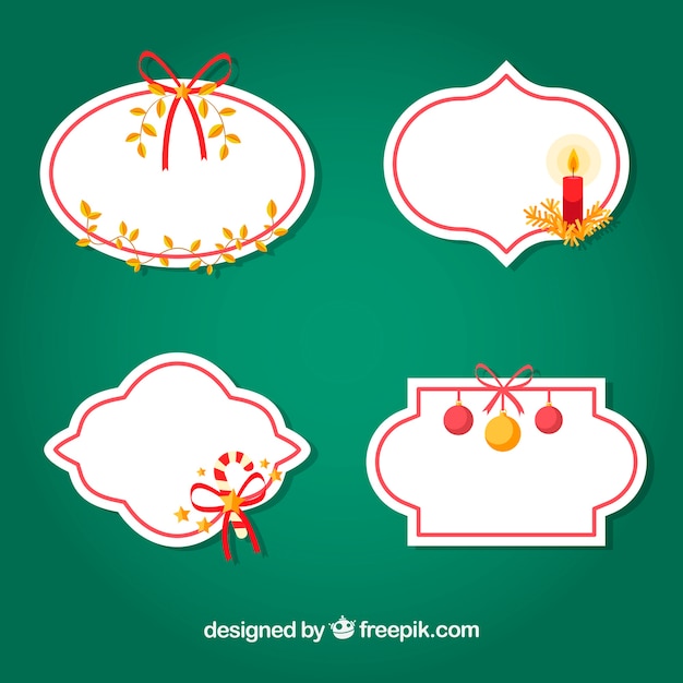 Vector gratuito pegatinas de navidad