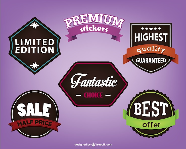 Vector gratuito pegatinas vectoriales de negocios