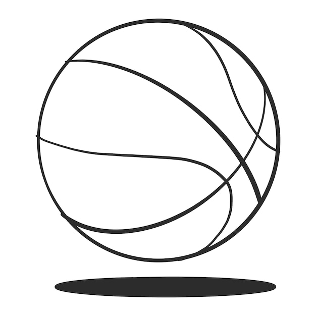 Pelota de baloncesto dibujado a mano