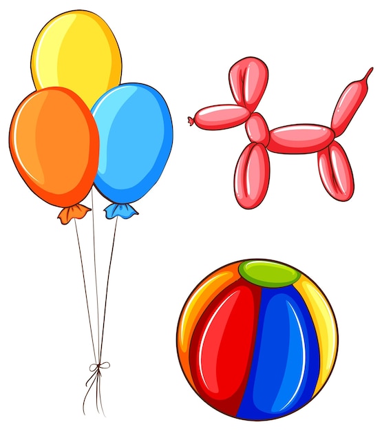 Vector gratuito pelota y globos