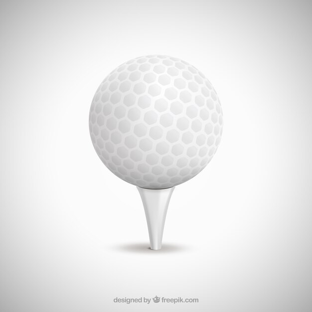 Pelota de golf blanca