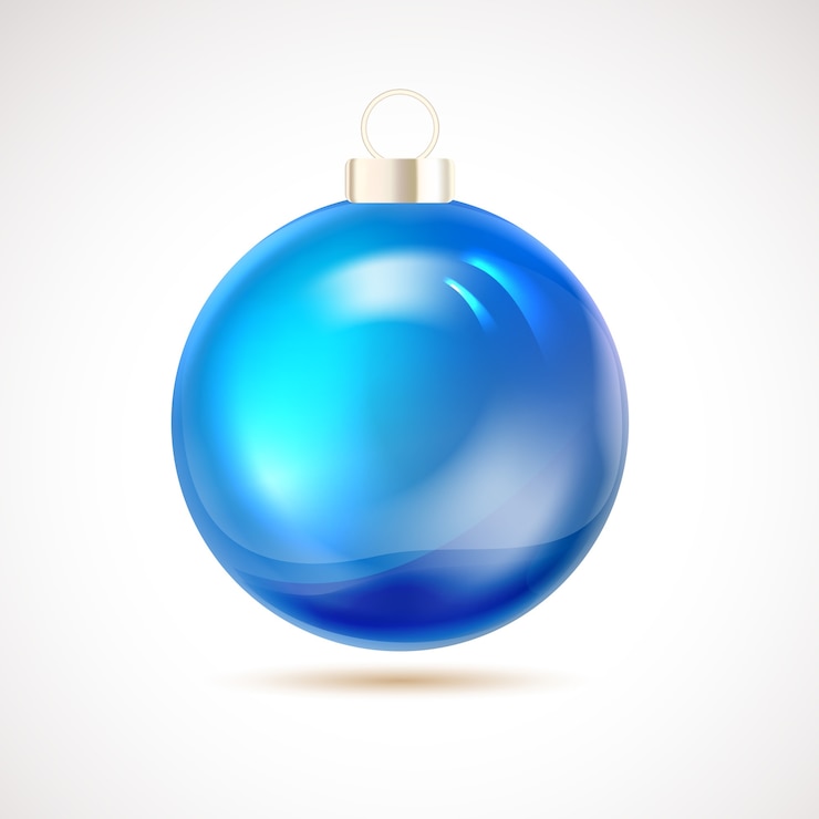 Vector gratuito la pelota de navidad aislada