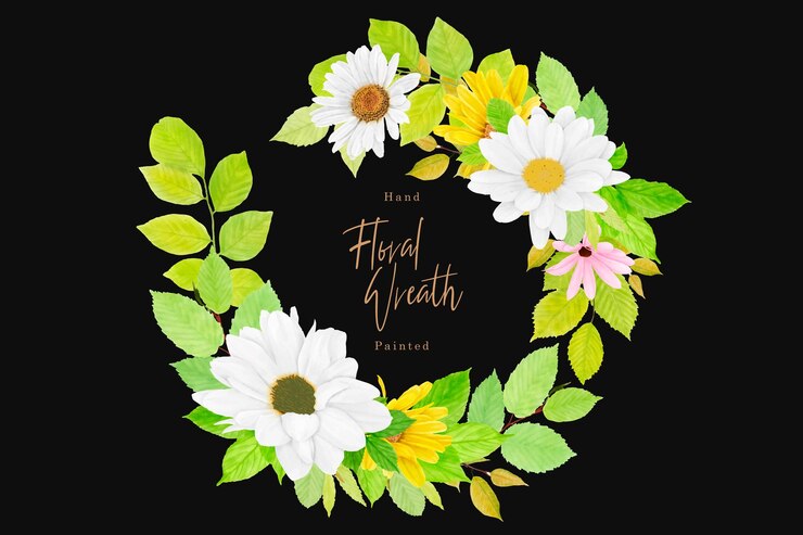 Vector gratuito peonías dibujadas a mano con fondo floral e ilustración en el marco