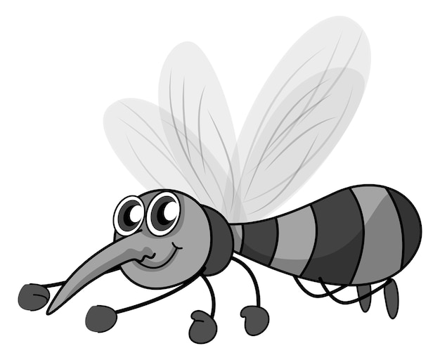 Pequeño mosquito volando solo
