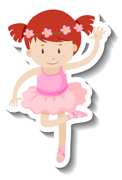 Pequeño personaje de dibujos animados de bailarina