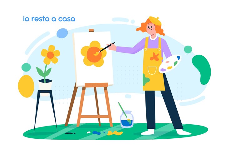 Vector gratuito permanecer en el concepto de casa