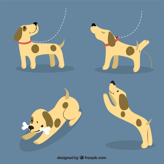 Vector gratuito perrito feliz ilustración