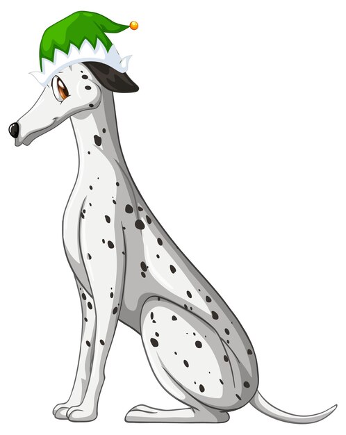 Perro dálmata con perro de Navidad