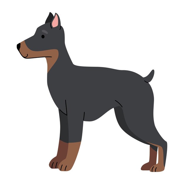El perro está de pie.