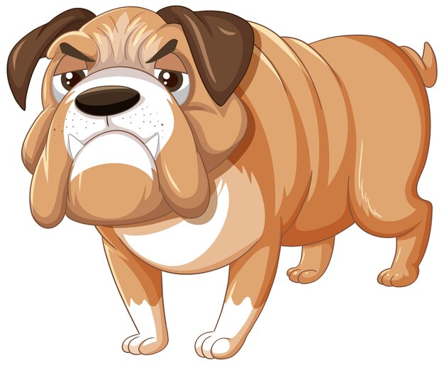 un, perro, posición, blanco, plano de fondo