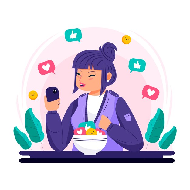Persona adicta a las redes sociales