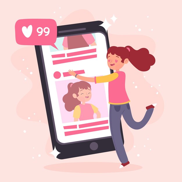 Una persona adicta a las redes sociales.