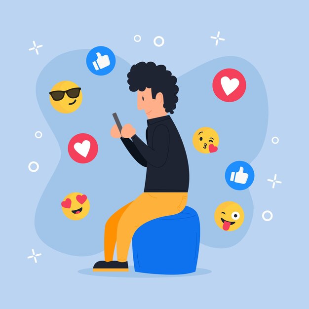 Persona adicta a las redes sociales