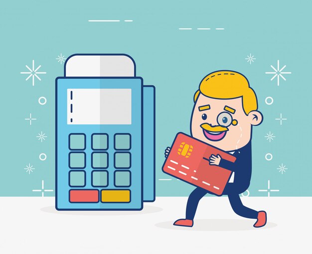 Persona de banca en línea