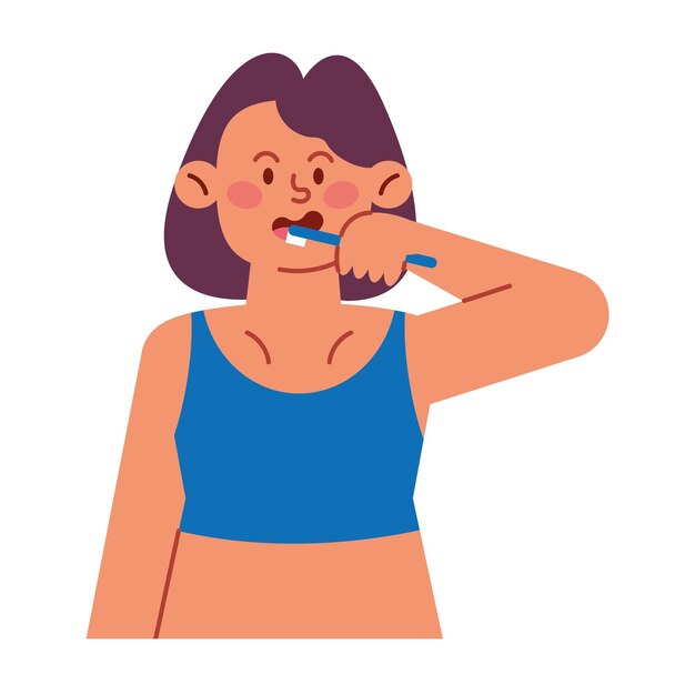 persona cepillándose los dientes para prevención