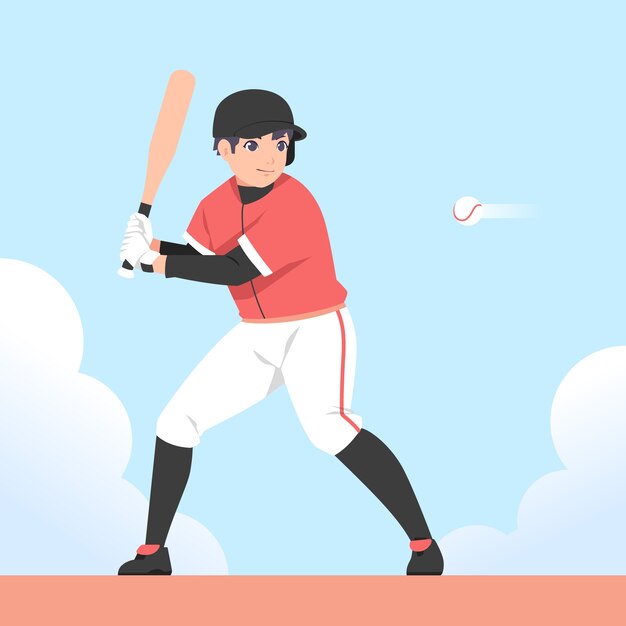 Persona dibujada a mano haciendo ilustración deportiva