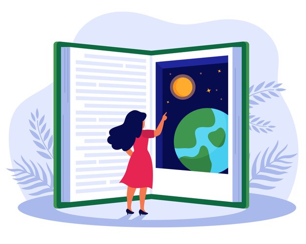 Persona leyendo un libro sobre el mundo global