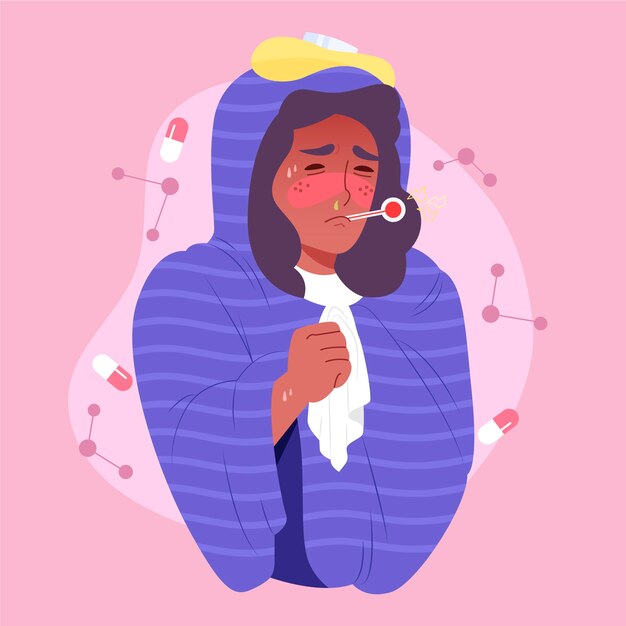 Una persona con un resfriado