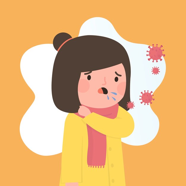 Persona tosiendo por coronavirus