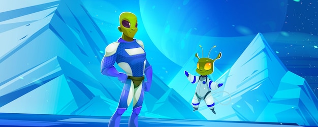 Personaje alienígena marciano con traje de superhéroe
