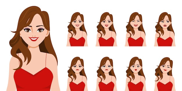Personaje para animación con un conjunto de caras.