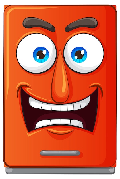 Vector gratuito personaje animado expresivo del libro naranja