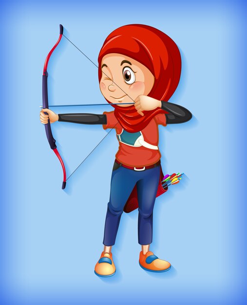 Personaje arquero musulmán femenino