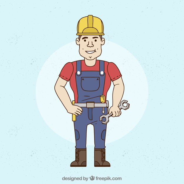 Personaje de cerrajero hecho a mano 