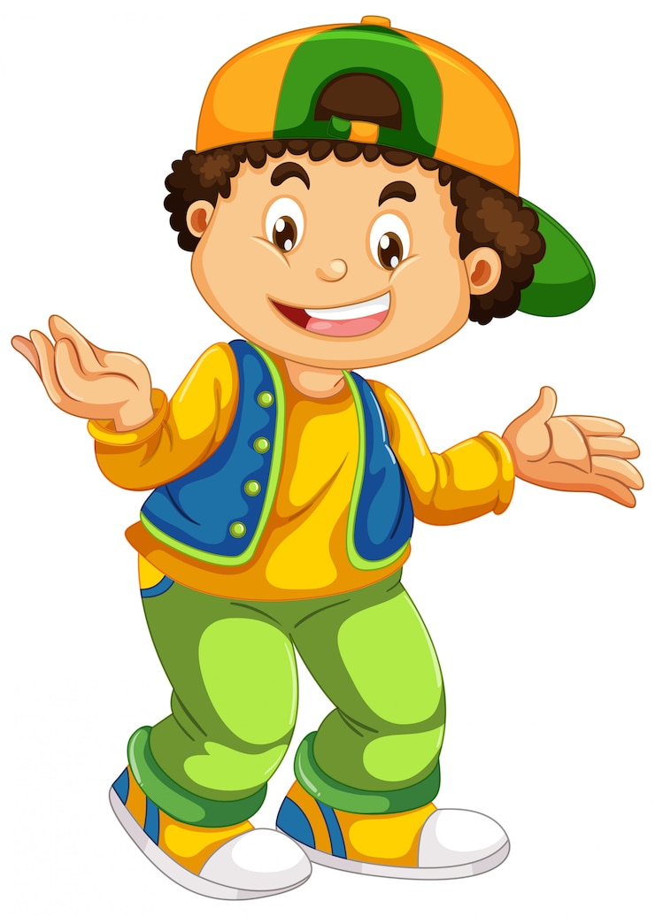 Vector gratuito un personaje de chico urbano.