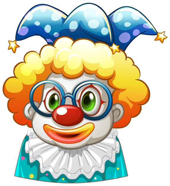 Un personaje colorido de dibujos animados de payaso