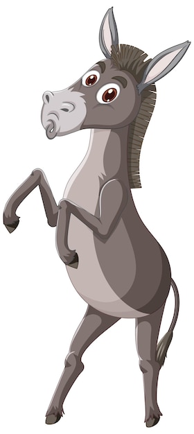 Vector gratuito personaje de dibujos animados de animales burro