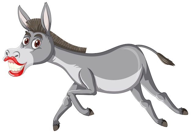 Vector gratuito personaje de dibujos animados de animales burro